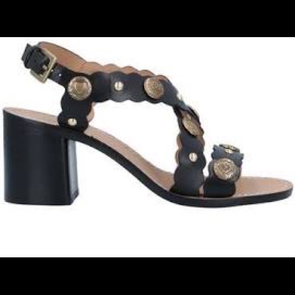 SANDRO NWT VESPER LEATHER SLINGBACK SANDALS SZ 7 - Picture 6 of 6